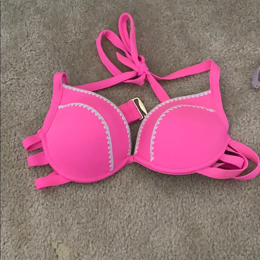 Pink push up bikini top